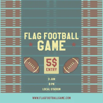 Custom Outdoor Yard Signs Multiple Sizes Flag Football Match