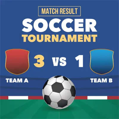 Custom Outdoor Yard Signs Multiple Sizes  Soccer Match Result