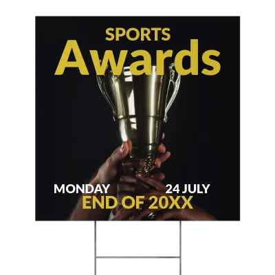Custom Outdoor Yard Signs Multiple Sizes Sports Awards