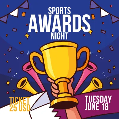 Custom Outdoor Yard Signs Multiple Sizes Sports Award Night