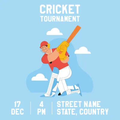 Custom Outdoor Yard Signs Multiple Sizes Tournament Cricket