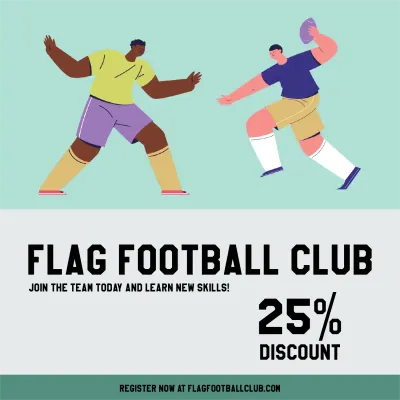 Custom Outdoor Yard Signs Multiple Sizes Flag Football Group