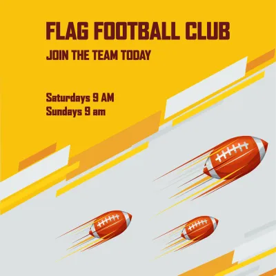 Custom Outdoor Yard Signs Multiple Sizes Join Flag Football