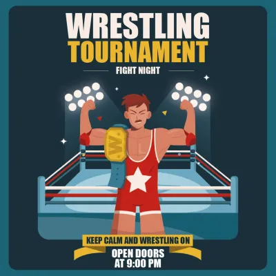 Custom Outdoor Yard Signs Multiple Sizes Wrestling Tournament