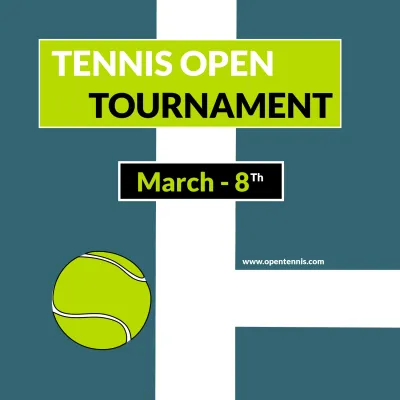 Custom Outdoor Yard Signs Multiple Sizes Tennis Open Tournament