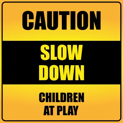 Custom Outdoor Yard Signs Multiple Sizes Caution Slow Down