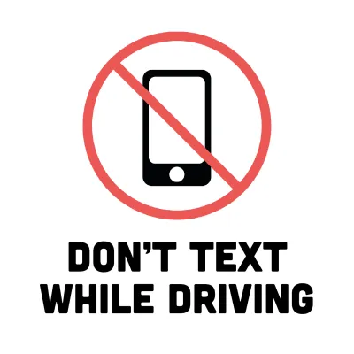 Custom Outdoor Yard Signs Multiple Sizes Dont Text and Drive