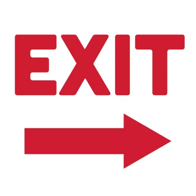Custom Outdoor Yard Signs Multiple Sizes Exit Way