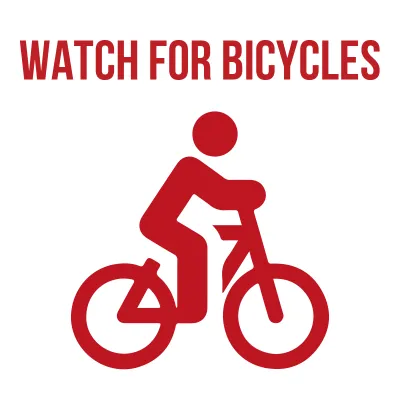 Custom Outdoor Yard Signs Multiple Sizes Watch For Bicycles