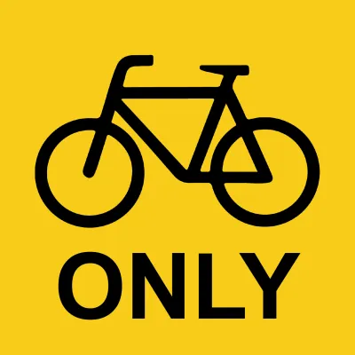 Custom Outdoor Yard Signs Multiple Sizes Bicycle Only