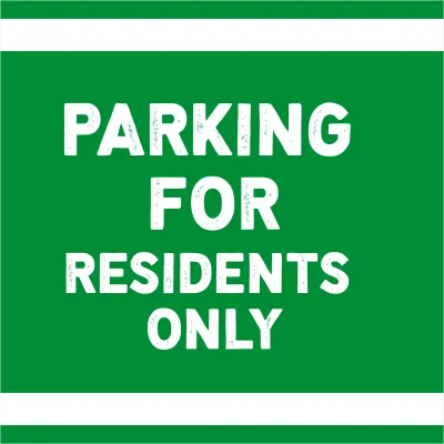 Custom Outdoor Yard Signs Multiple Sizes Parking For Residents