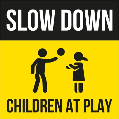 Custom Outdoor Yard Signs Multiple Sizes Children At Play