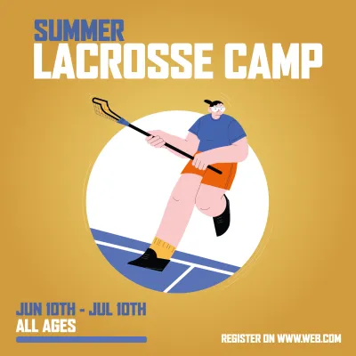 Custom Outdoor Yard Signs Multiple Sizes Lacrosse Camp
