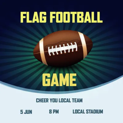 Custom Outdoor Yard Signs Multiple Sizes Flag Football Game