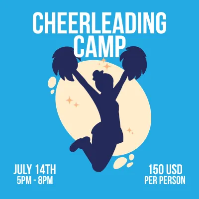 Custom Outdoor Yard Signs Multiple Sizes Cheerleading Camp