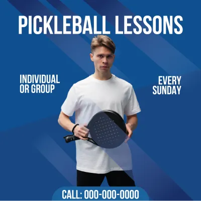 Custom Outdoor Yard Signs Multiple Sizes Pickelball Lesson