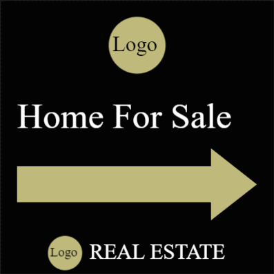 Custom Outdoor Yard Signs Logo Home for Sale