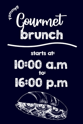 Custom A-Frames Multiple Sizes Gourmet Brunch
