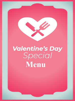 Custom A-Frames Multiple Sizes Valentine's Menu