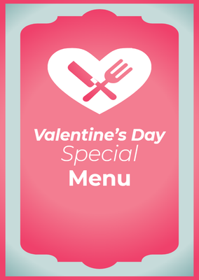 Custom A-Frames Multiple Sizes Valentine's Menu