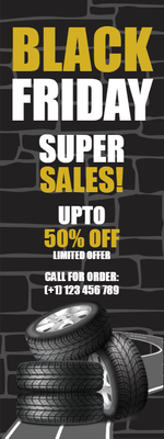 Custom Outdoor Yard Signs Multiple Sizes Black Friday Tires