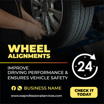 Custom Outdoor Yard Signs Multiple Sizes Wheel Alignment