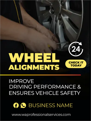 Custom Outdoor Yard Signs Multiple Sizes Wheel Alignment