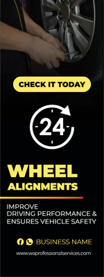Custom Outdoor Yard Signs Multiple Sizes Wheel Alignment