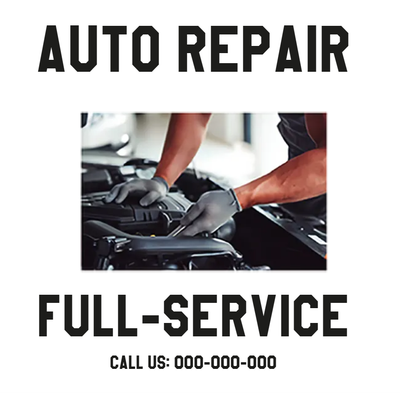 Custom Outdoor Yard Signs Multiple Sizes Car Repair Full Service