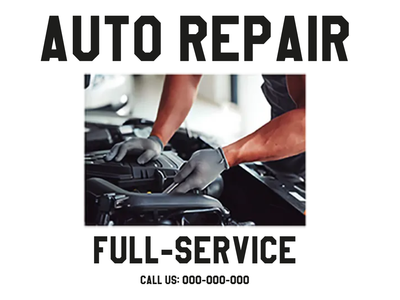 Custom Outdoor Yard Signs Multiple Sizes Car Repair Full Service