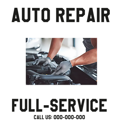 Custom Outdoor Yard Signs Multiple Sizes Car Repair Full Service