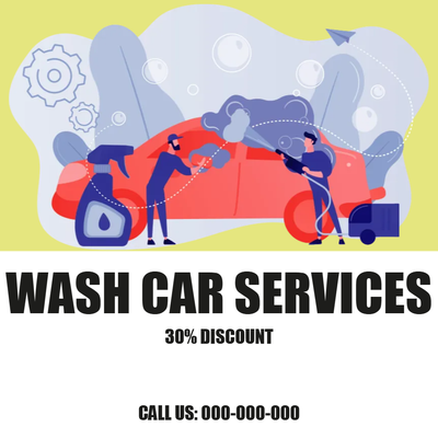 Custom Outdoor Yard Signs Multiple Sizes Car Wash Services