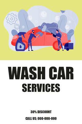 Custom Outdoor Yard Signs Multiple Sizes Car Wash Services