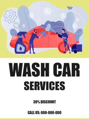 Custom Outdoor Yard Signs Multiple Sizes Car Wash Services