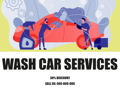 Custom Outdoor Yard Signs Multiple Sizes Car Wash Services