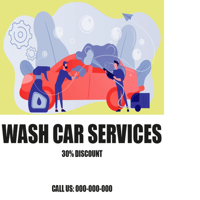 Custom Outdoor Yard Signs Multiple Sizes Car Wash Services