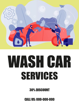 Custom Outdoor Yard Signs Multiple Sizes Car Wash Services
