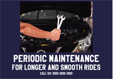 Custom Outdoor Yard Signs Multiple Sizes Car Periodic Maintenance