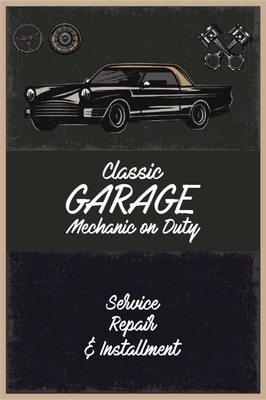 Custom Outdoor Yard Signs Multiple Sizes Classic Garage