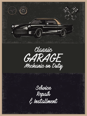 Custom Outdoor Yard Signs Multiple Sizes Classic Garage