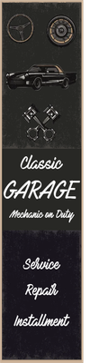 Custom Outdoor Yard Signs Multiple Sizes Classic Garage