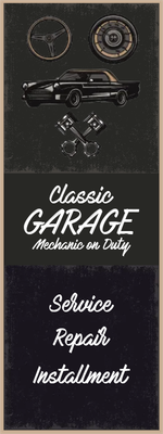 Custom Outdoor Yard Signs Multiple Sizes Classic Garage