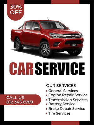 Custom Outdoor Yard Signs Multiple Sizes Car Service