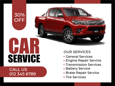 Custom Outdoor Yard Signs Multiple Sizes Car Service