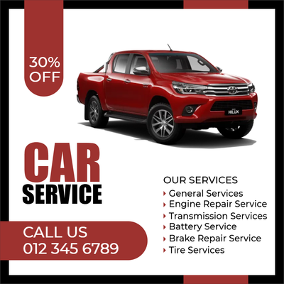 Custom Outdoor Yard Signs Multiple Sizes Car Service