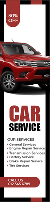 Custom Outdoor Yard Signs Multiple Sizes Car Service