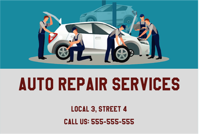 Custom Outdoor Yard Signs Multiple Sizes Auto Repair Service