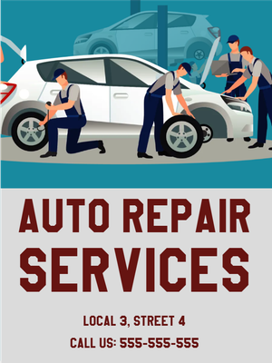 Custom Outdoor Yard Signs Multiple Sizes Auto Repair Service