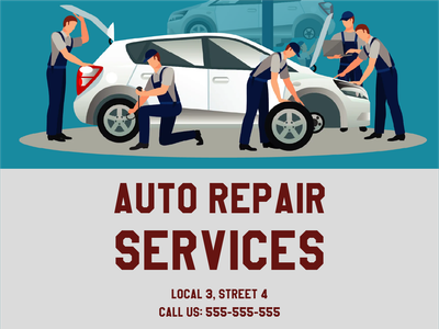 Custom Outdoor Yard Signs Multiple Sizes Auto Repair Service
