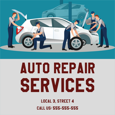 Custom Outdoor Yard Signs Multiple Sizes Auto Repair Service